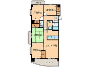 シャロン山之手の物件間取画像